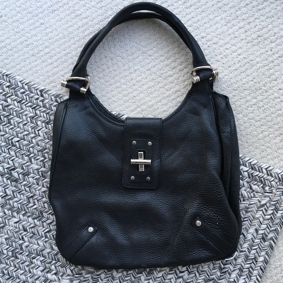 Banana Republic - Black Leather Shoulder Purse - Picture 1 of 4
